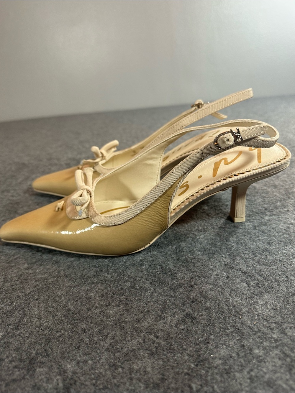 Sam Edelman Brown Slingback Kitten Heels - Picture 7 of 8